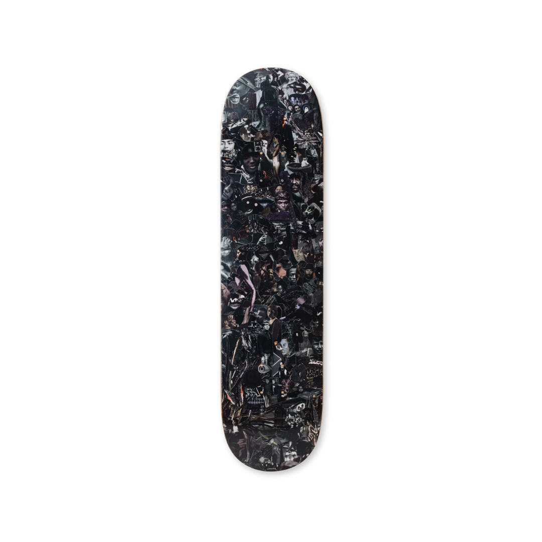 Vik Muniz's Eight Color Spectrum Black skateboard art by the skateroom