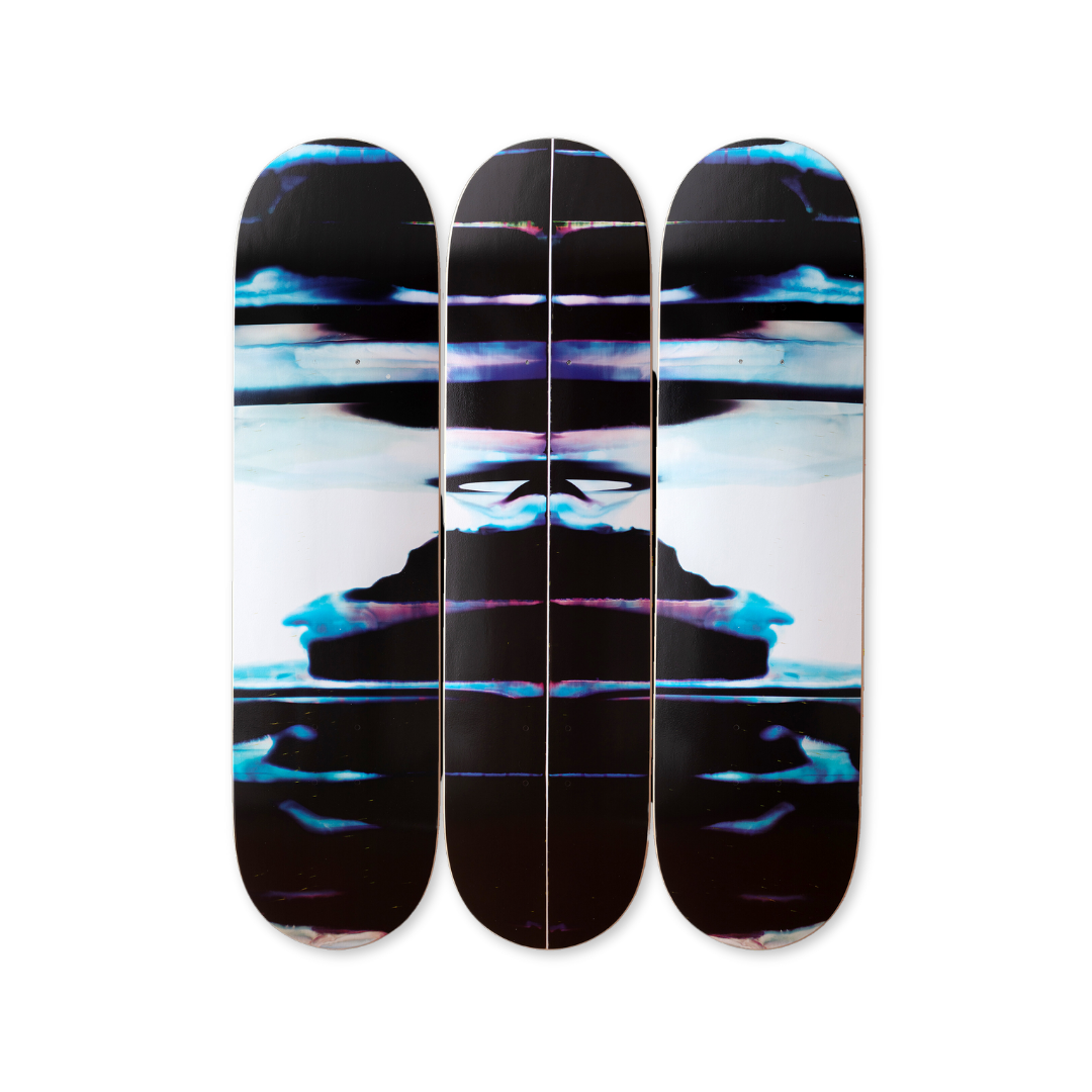 Walead Beshty's Inverted RA4 Contact Print skateboard art by the skateroom