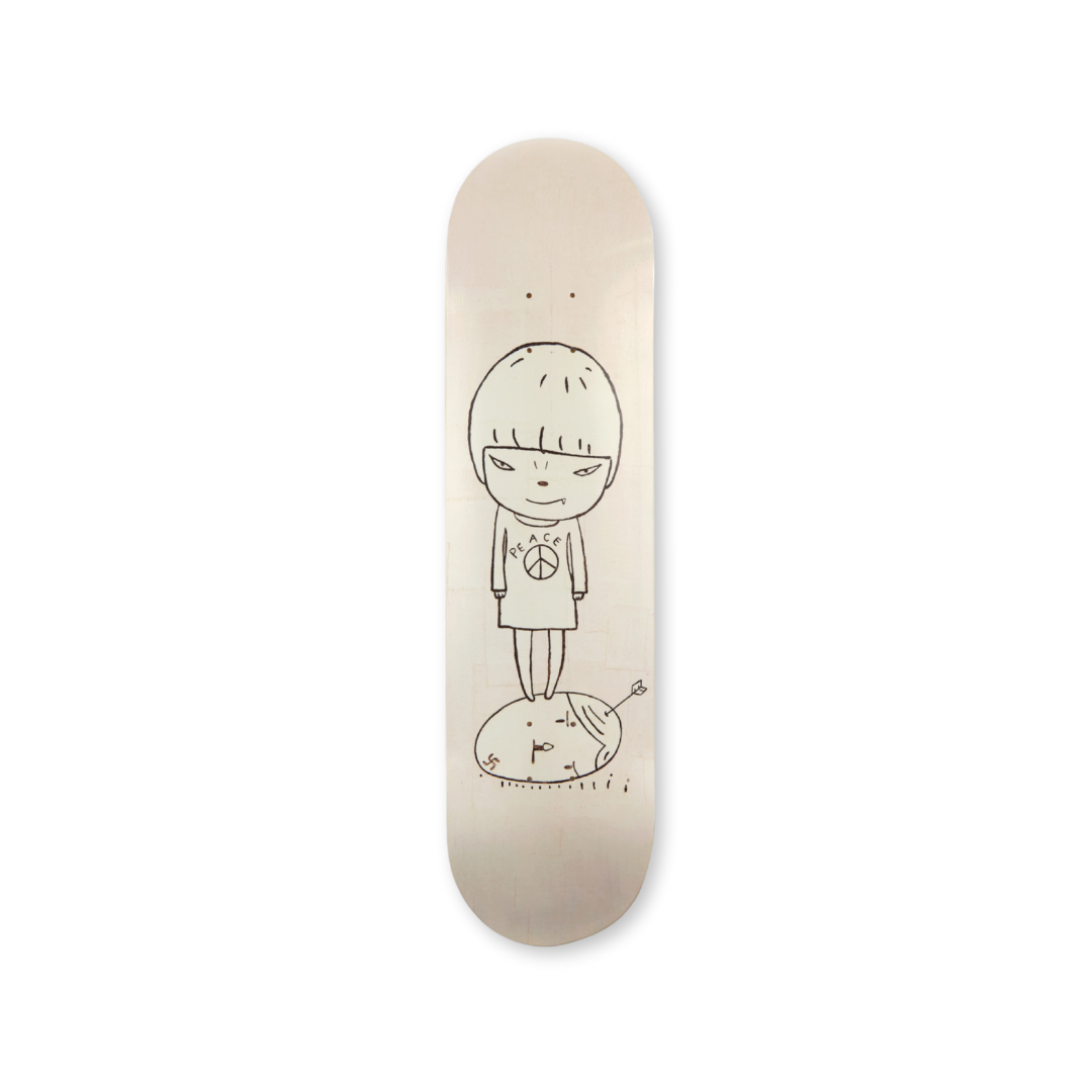 Yoshitomo Nara's Peace Girl skateboard art by the skateroom