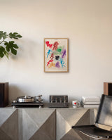 Beni Bischof What The Fuck print by The Skateroom displayed on a wall in a contemporary interior