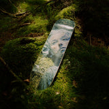 Cindy Sherman art edition on skate deck Untitled 153 lying in a forest
