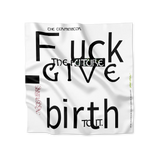 Silk scarf bandana with art by graphic designer David Carson, perfect to wear or frame, perfect gift for art and design lovers.