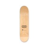 Skateboard deck with 'Edward Hopper' text on a white background