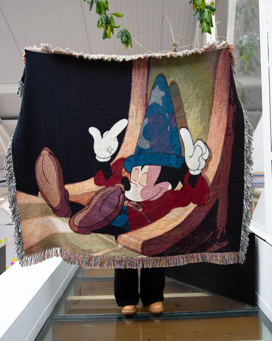 Disney Woven Blanket 上海ディズニーリゾート Fantasia Woven Blanket | Disney Art Throw by THE SKATEROOM