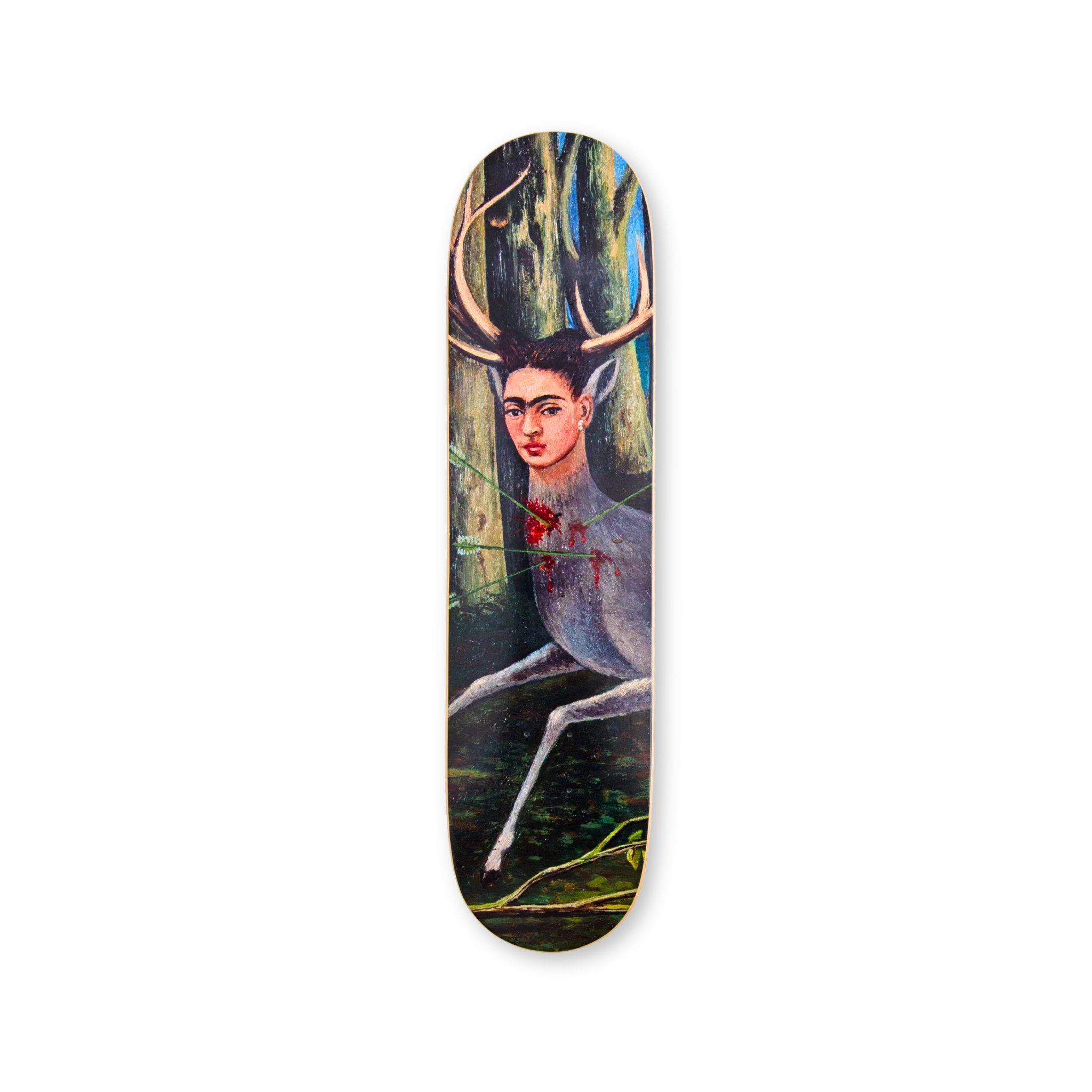 NO SKATEBOARD × SHIDO AKAMA NO COFFEE Frida Kahlo - The Wounded Deer | Skateboard Art | THE SKATEROOM