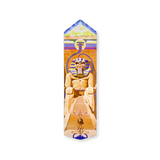 Powerslave artwork by Iron Maiden on a special shape obelisk skate deck.