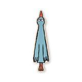 Jean Jullien Birdboard open edition art skateboard by The Skateroom, packshot on transparent background