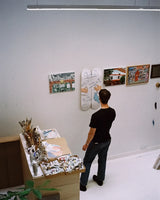 Jean Jullien's studio overview during the Playing Republic original artwork session with The Skateroom