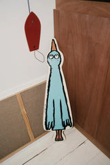 Jean Jullien Birdboard hand-signed art skateboard by The Skateroom, lifestyle display showing signed deck outdoors