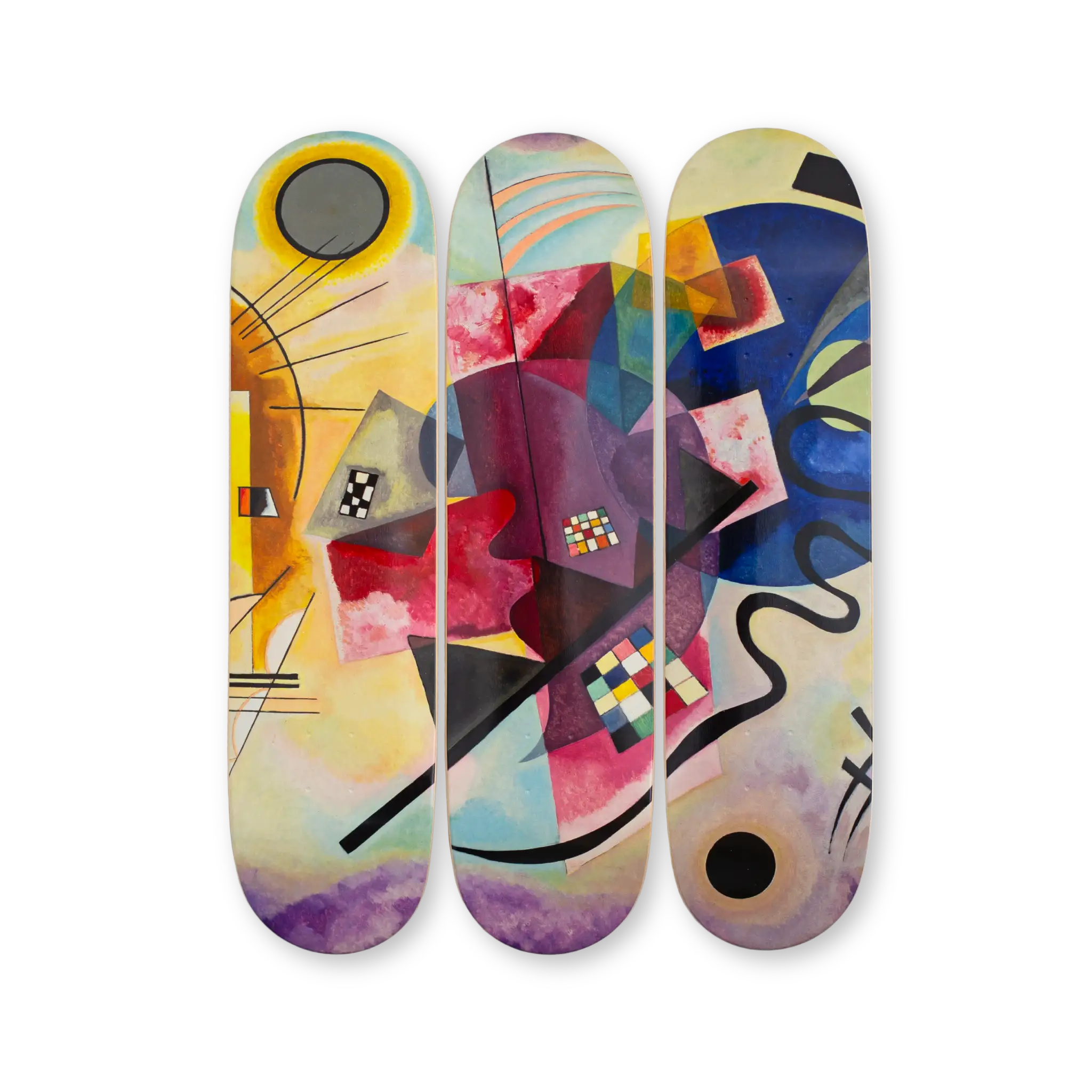 Kandinsky “Yellow-Red-Blue” Triptych Decks | THE SKATEROOM