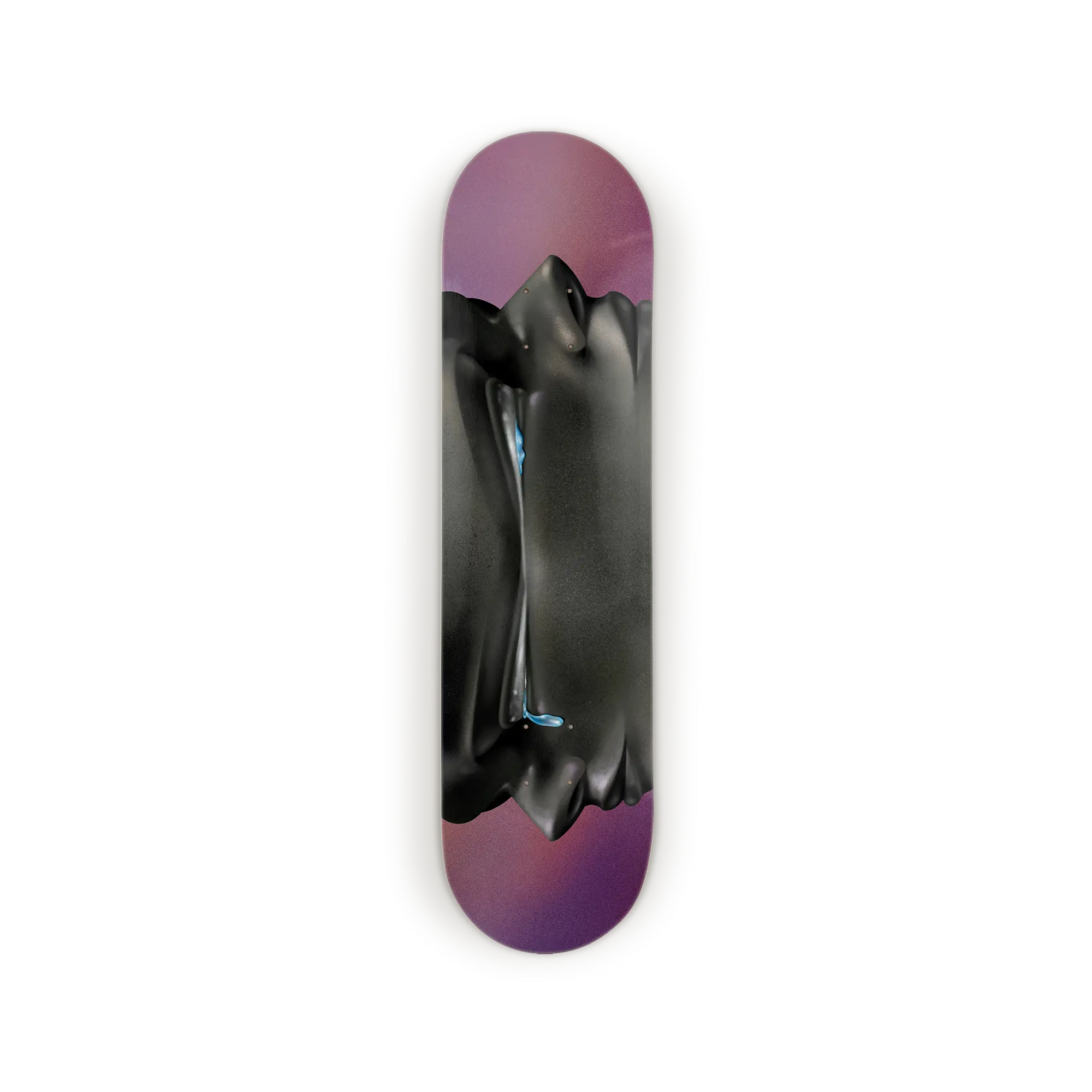 Lulu Lin Always Threatened by Lack limited edition art skateboard by The Skateroom, packshot on transparent background