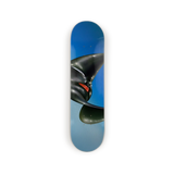 Lulu Lin Wafer-Thin Slice of Negativity limited edition art skateboard by The Skateroom, packshot on transparent background