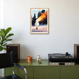 Holy (Merry) fine art print by Sangho Noh displayed on a wall in a warm, styled interior setting