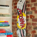 "Varoom" skate decks by Roy Lichtenstein and THE SKATEROOM in a design apartment