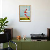 Holy (Dancer) print by Sangho Noh displayed on a wall in a bright, contemporary living space