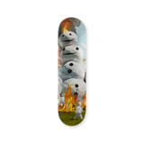Packshot of Holy (Burning Snow Man), limited edition art skateboard by Korean artist Sangho Noh — HOLY series