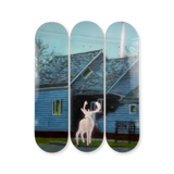 Packshot of Holy (Oh Deer!), limited edition collectible skateboard triptych by Korean artist Sangho Noh — HOLY series