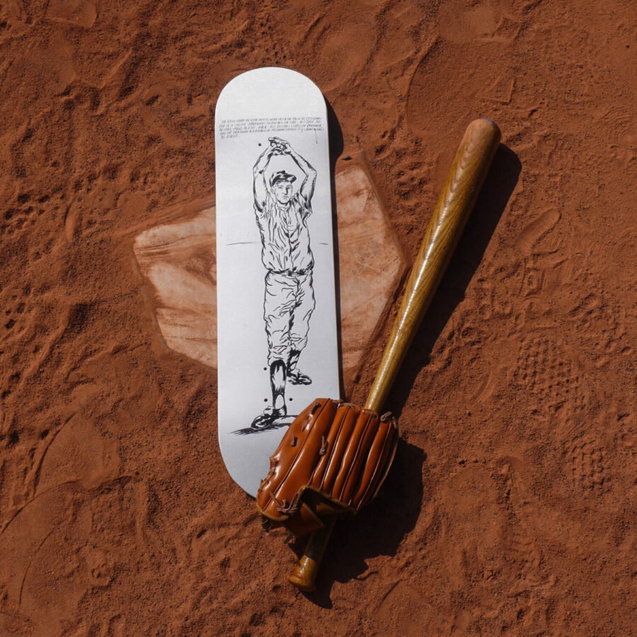 Raymond PETTIBON Skateboard - Baseball artwork
